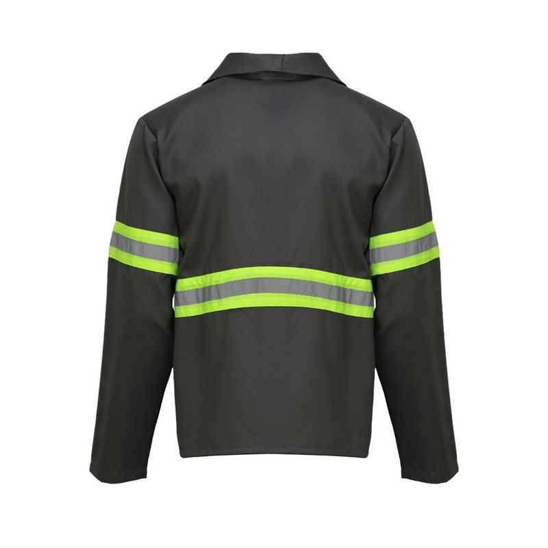 Camisa Gola Italiana Manga Longa Cinza Refletiva