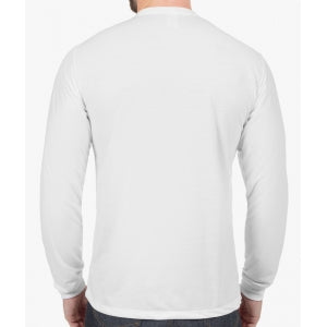 Camiseta Gola Redonda Malha PV Manga Longa - Branca