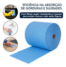 PANO MULTIUSO AZUL ROLO COM 600 PANOS | 20x40cm | ALTA ABSORÇÃO | LIMPEZA PROFISSIONAL