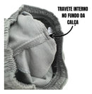 Calça Brim Pesado Cinza Serviço Externo C/ Faixa Refletiva
