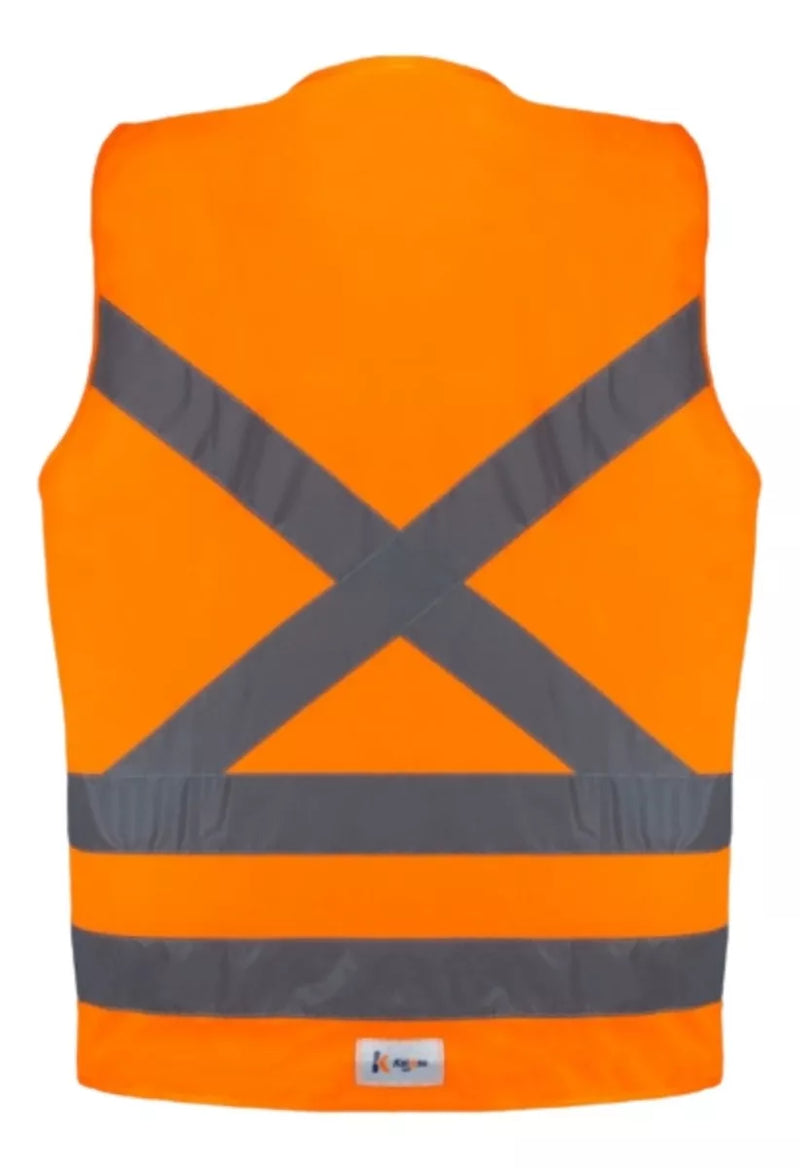 Colete Sinalização Serviços Gerais Construção Civil 1 Bolso - Laranja