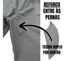 Calça Brim Pesado Cinza Serviço Externo C/ Faixa Refletiva