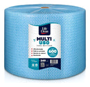 PANO MULTIUSO AZUL ROLO COM 600 PANOS | 20x40cm | ALTA ABSORÇÃO | LIMPEZA PROFISSIONAL