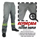 Calça Brim Pesado Cinza Serviço Externo C/ Faixa Refletiva