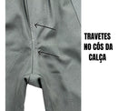 Calça Brim Pesado Cinza Serviço Externo C/ Faixa Refletiva