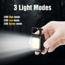 MINI LANTERNA LED CHAVEIRO MULTIFUNCIONAL RECARREGÁVEL USB | COB | QUEBRA-VIDRO | ABRIDOR DE GARRAFAS