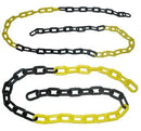 KIT 10 MTS CORRENTE PLASTICA AMARELA E PRETA ELO GRANDE 9MM