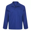 Camisa Jaleco Brim Manga Longa Fechada Uniforme Azul Royal