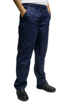 Calça Uniforme Elástico Total Brim Pesado - Azul Marinho