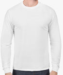 Camiseta Gola Redonda Malha PV Manga Longa - Branca