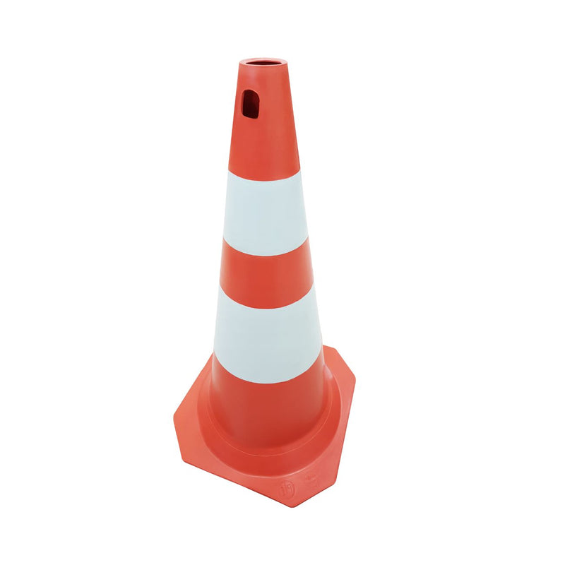 Cone de Sinalização Rígido Laranja e Branco Sem Faixa Refletiva 75cm