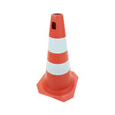 Cone de Sinalização Rígido Laranja e Branco Sem Faixa Refletiva 75cm
